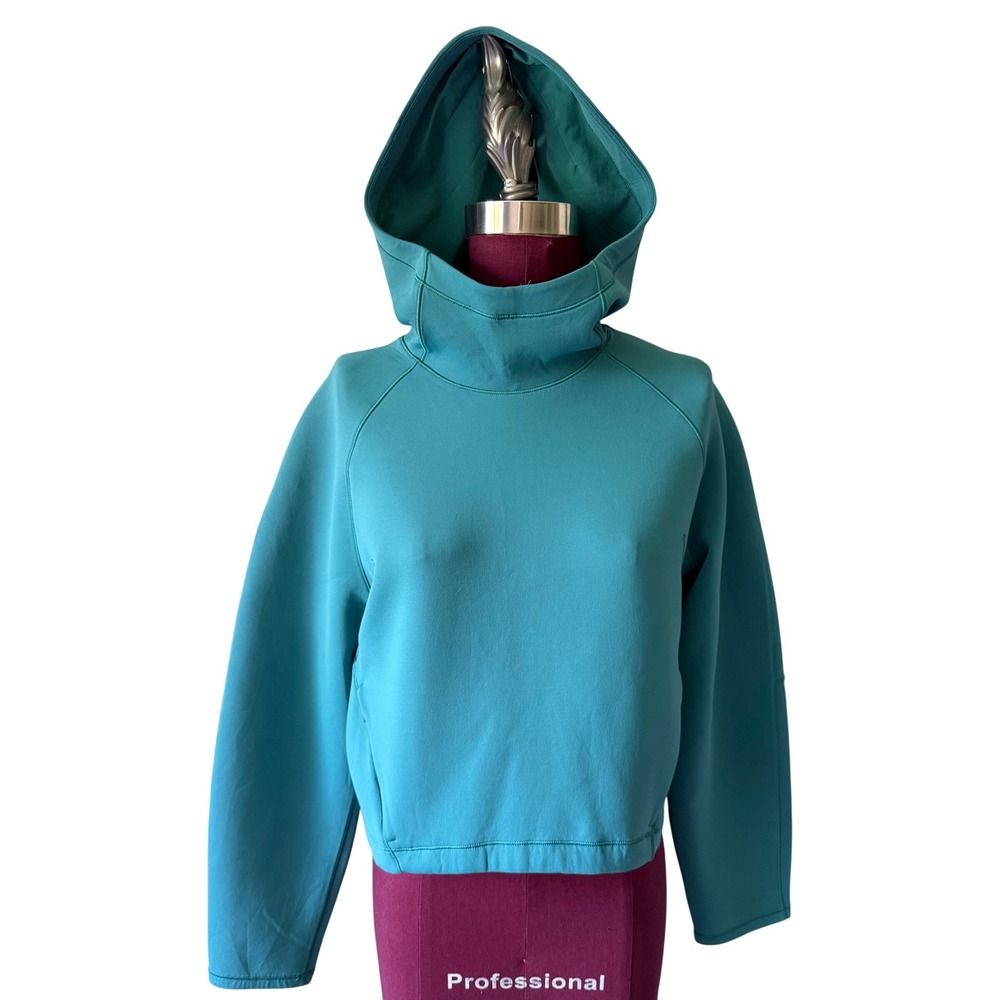 Lululemon Pullover Hoodie AirWrap Modal Teal‎ Blue size 4